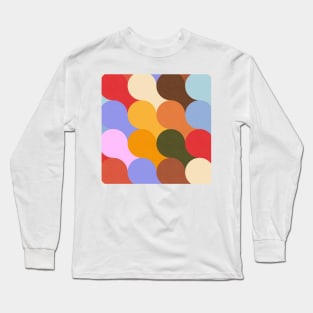 Groovy Geometric Decor - Retro Lava Bubbles No.002 / Cheerful Shades Long Sleeve T-Shirt